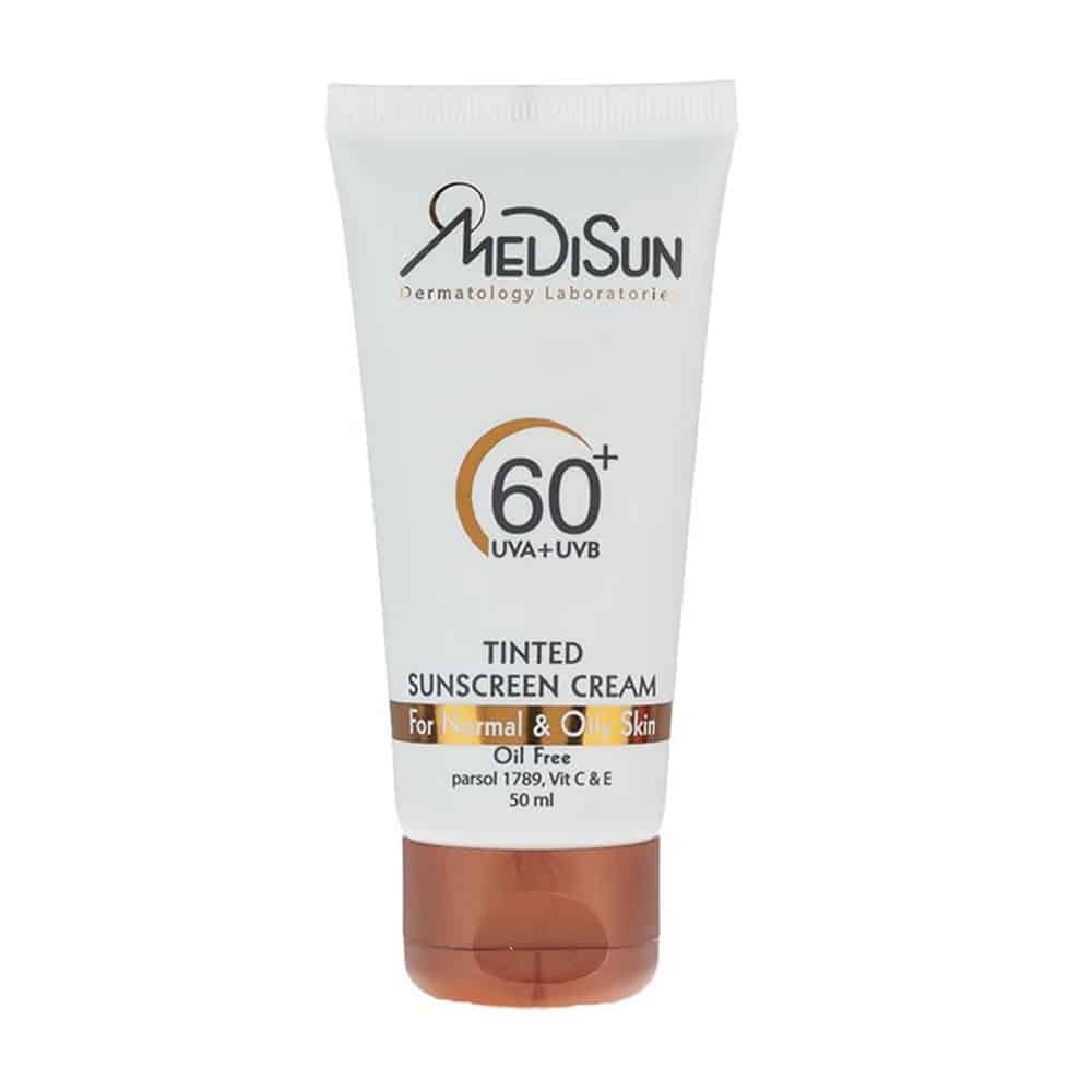 مدیسان SPFرنگی کرم ضد آفتاب رنگی مدیسان SPF60 مناسب پوست معمولی و چرب - Image 1