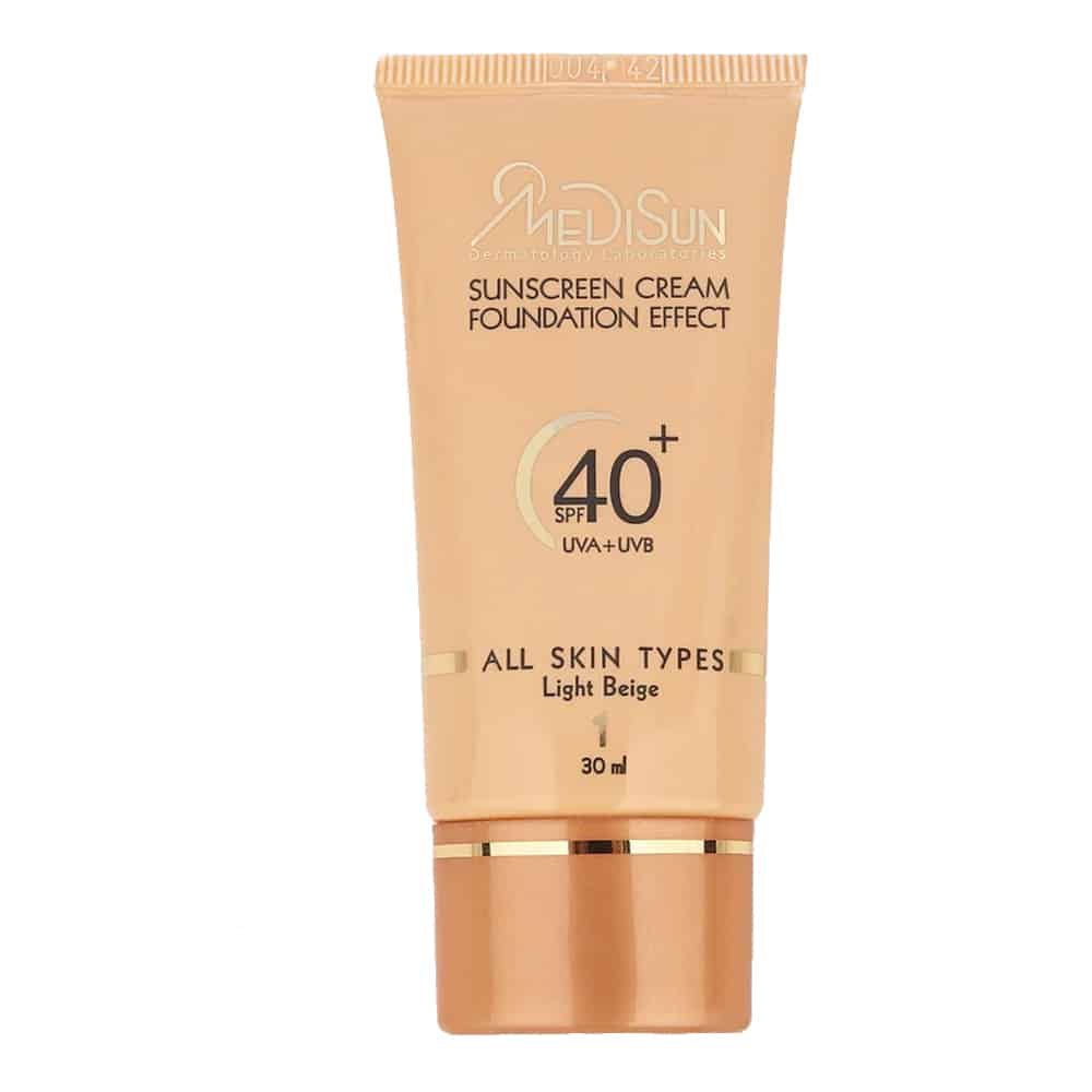 کرم ضد آفتاب کرم پودری مدیسان SPF40 (انواع پوست) کرم ضد آفتاب کرم پودری پوست چرب SPF40 - Image 1
